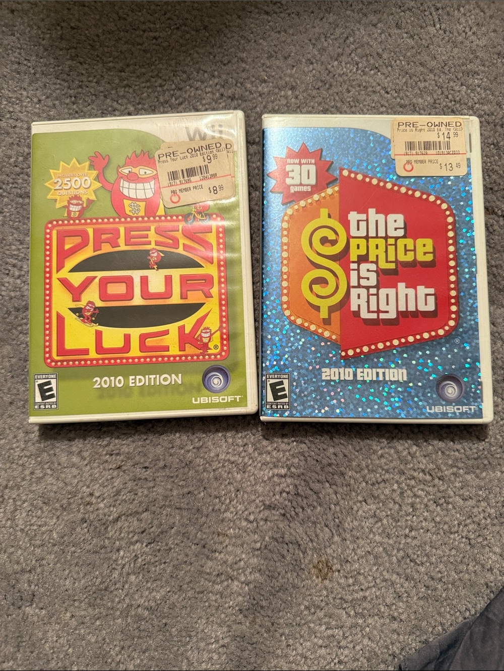 Nintendo Wii Video Game Bundle Price is Right and Press Your Luck